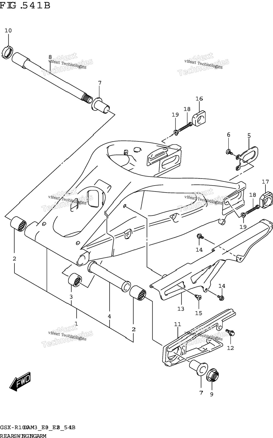 Rear Swingingarm (Gsx-R1000a)