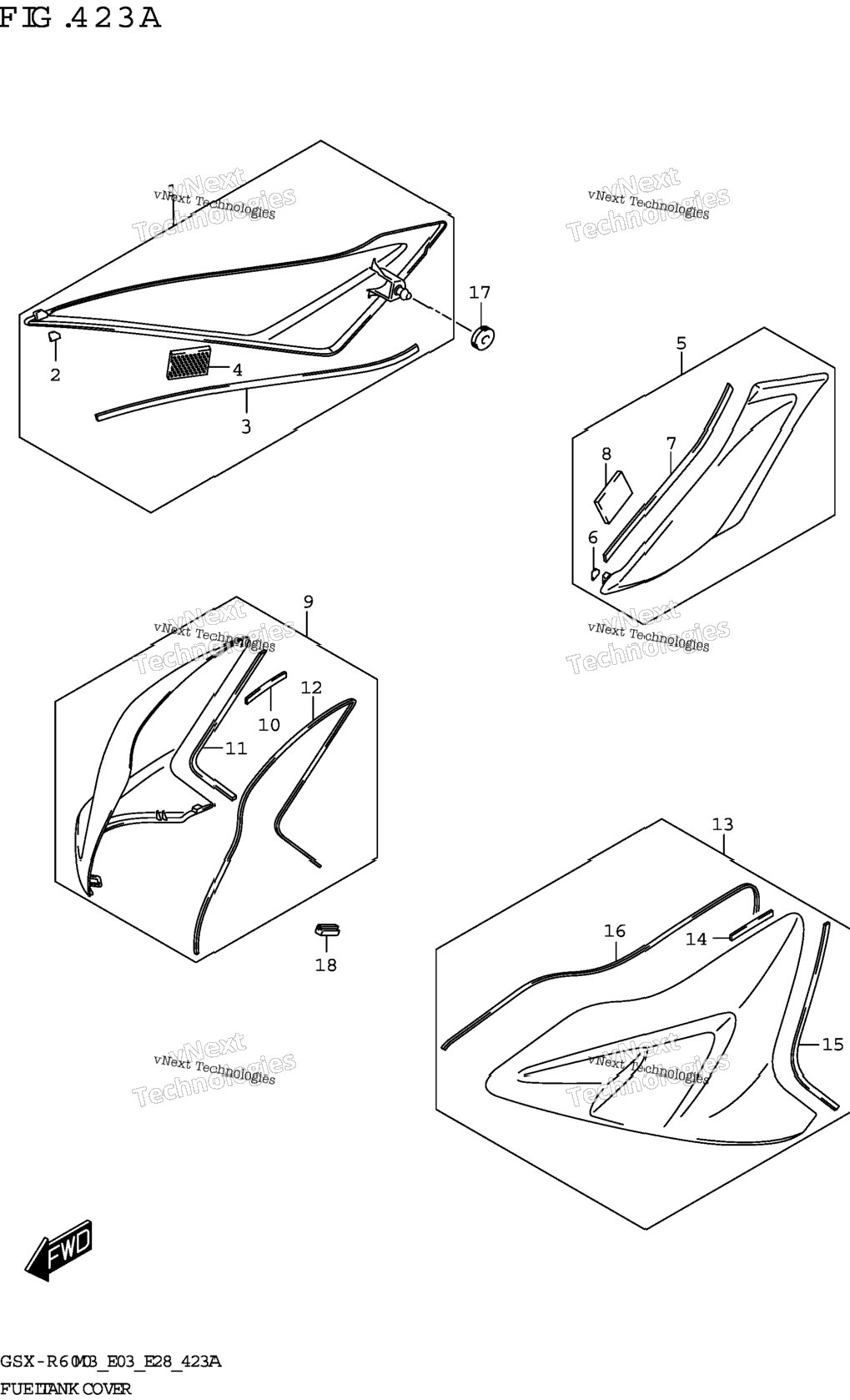 Fuel Tank Cover (Gsx-R600)