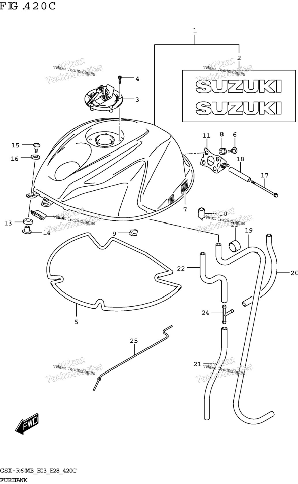 Fuel Tank (Gsx-R600z:E03,E28)
