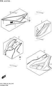 Нажмите для увеличения Fuel Tank Cover (Gsx-R750:E03,E28)