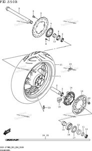 Нажмите для увеличения Rear Wheel (Gsx-S750z,Gsx-S750za)
