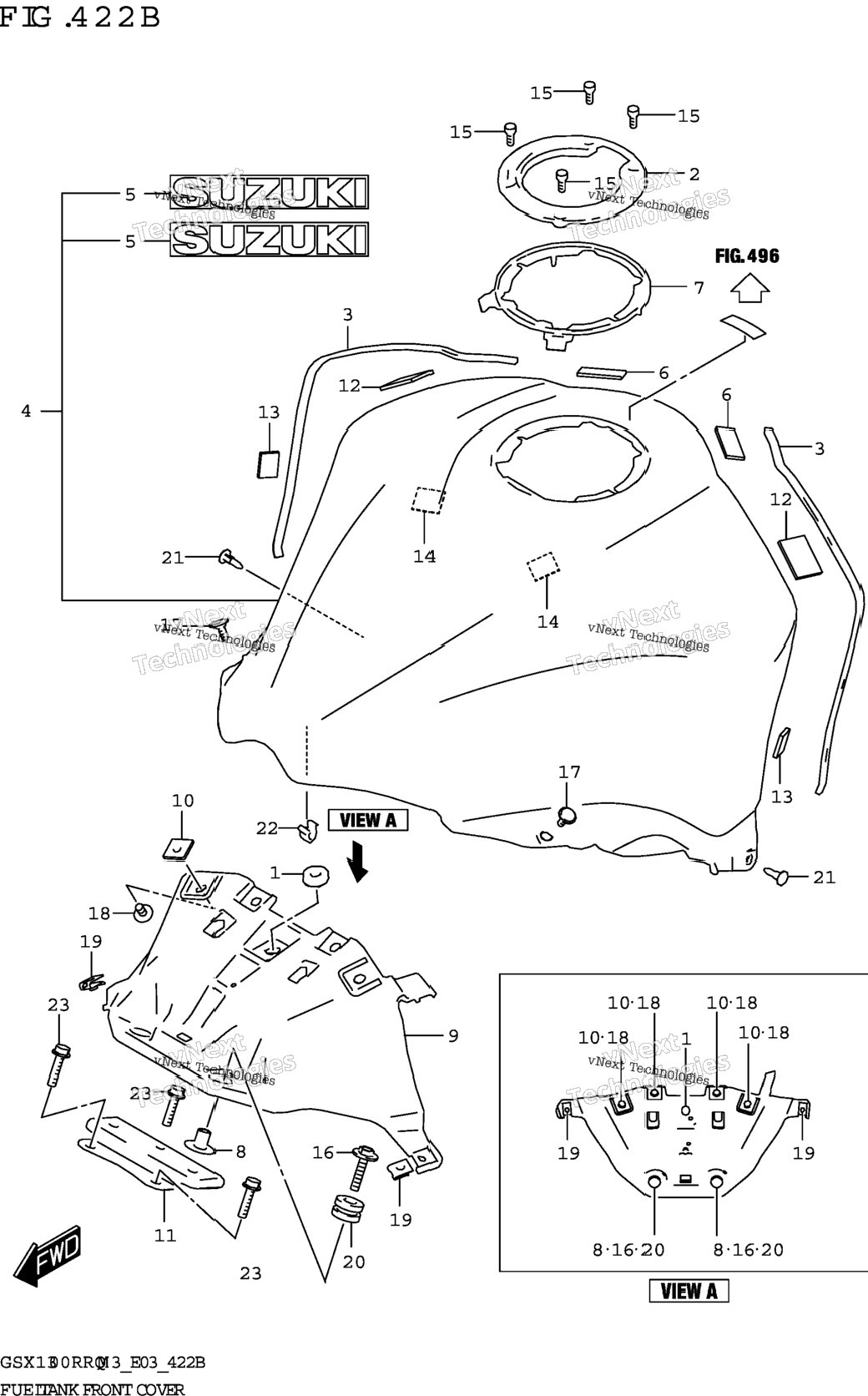 Fuel Tank Front Cover (E03,E28)