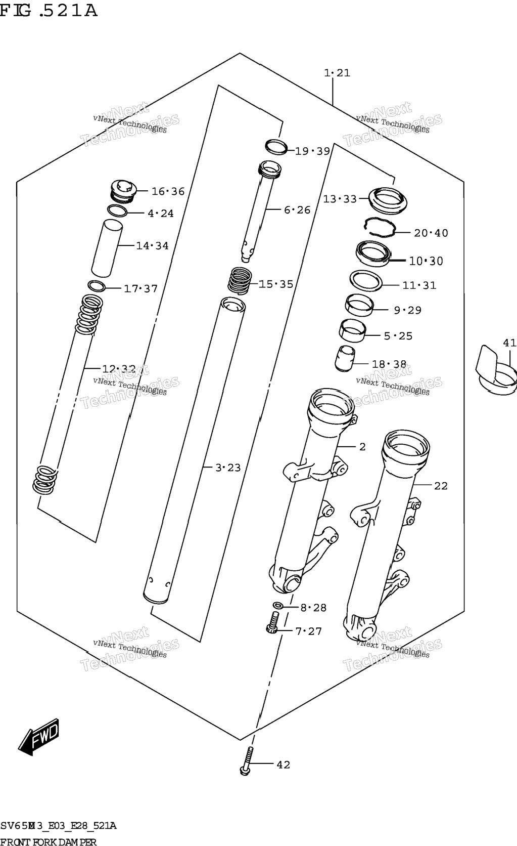 Front Fork Damper (Sv650,Sv650a)
