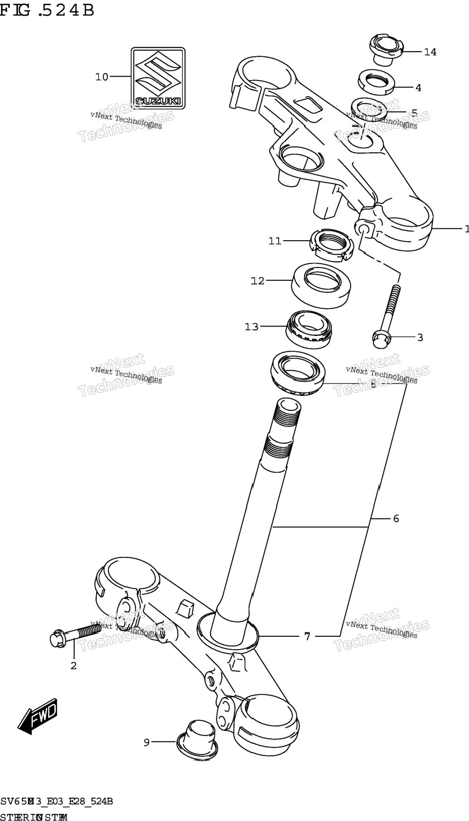 Steering Stem (Sv650xa)
