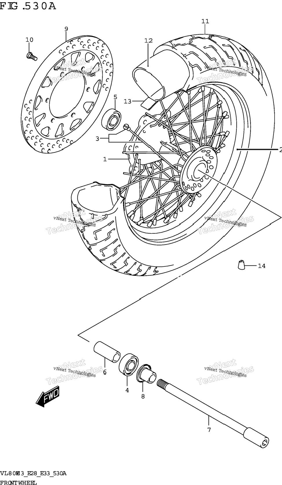 Front Wheel (Vl800)