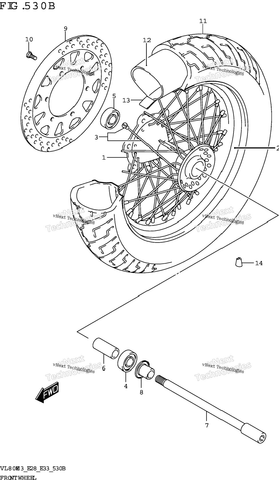 Front Wheel (Vl800t)