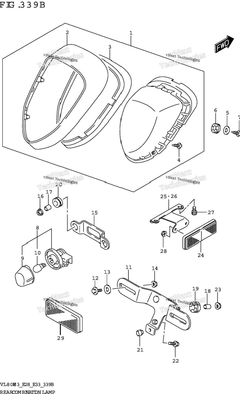 Rear Combination Lamp (E28)