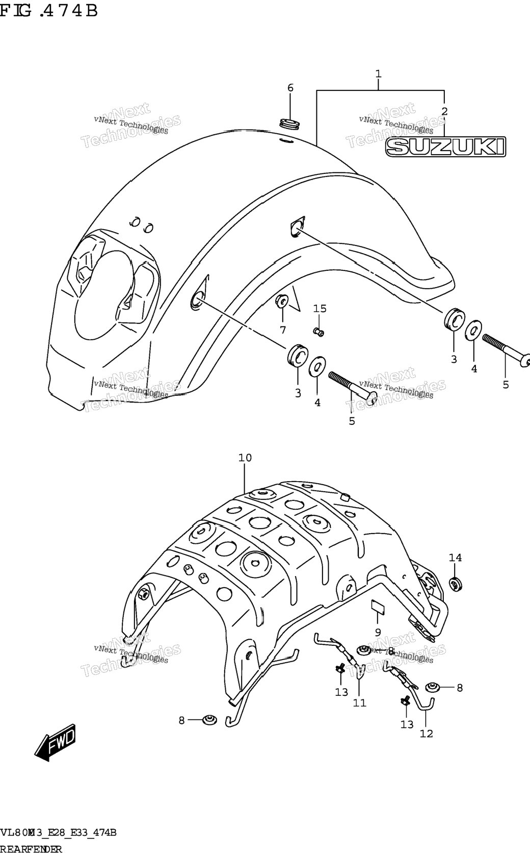 Rear Fender (Vl800t)