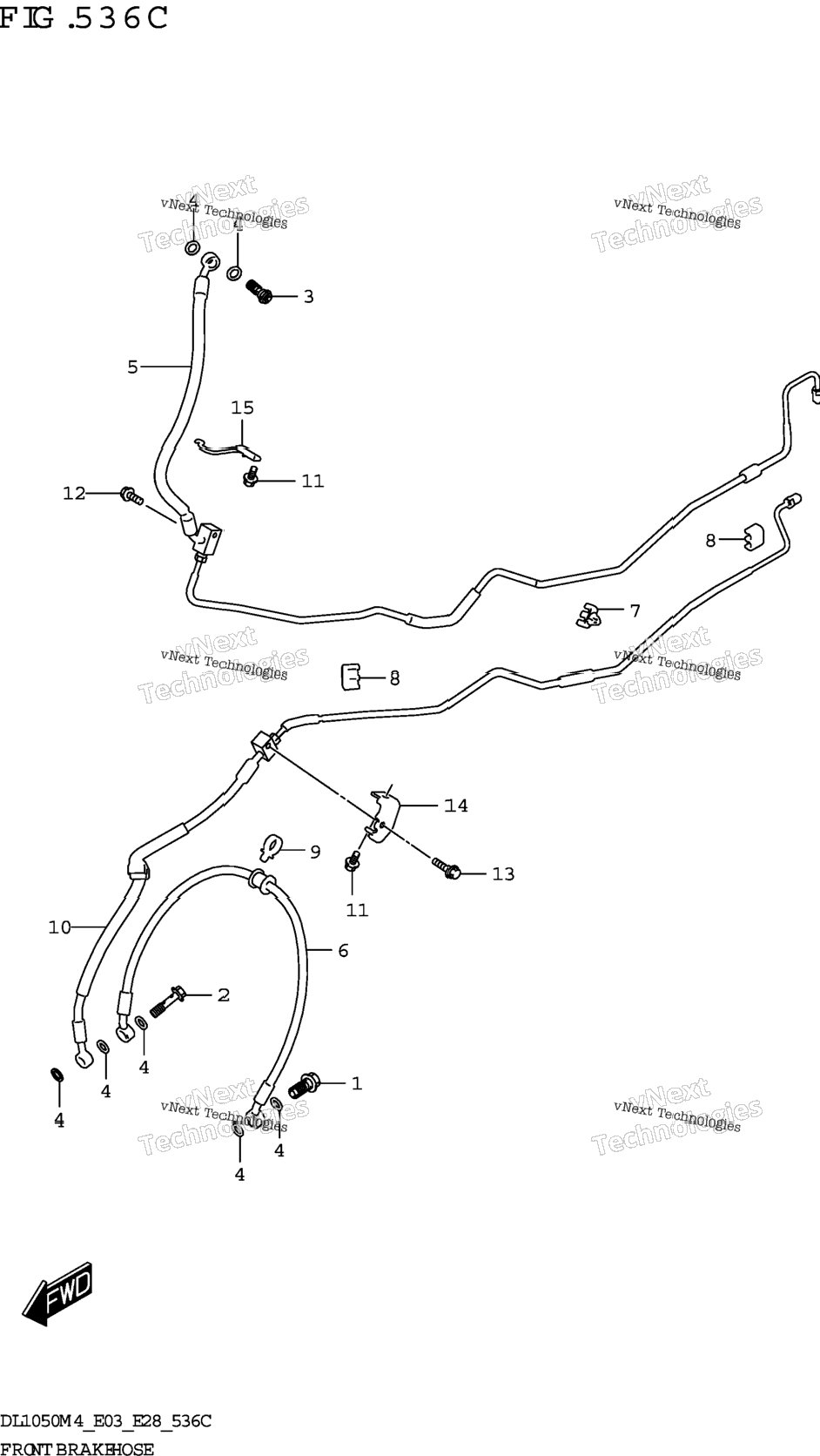 Front Brake Hose (Dl1050rr)