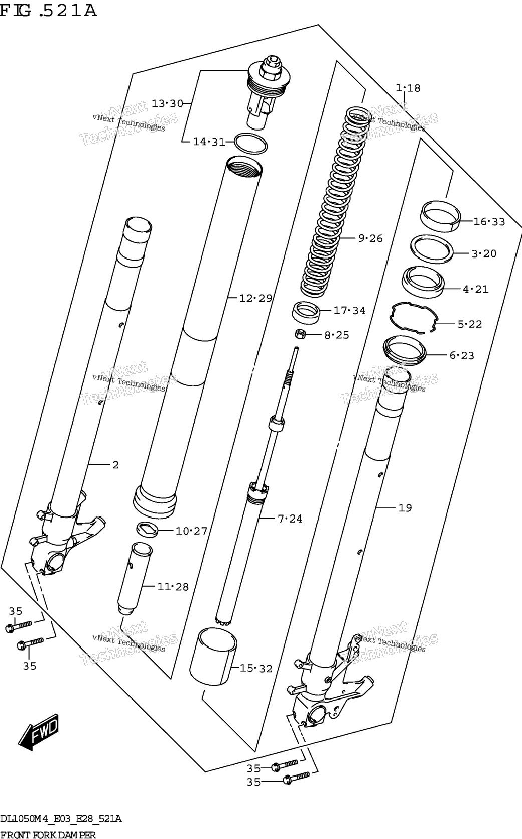 Front Fork Damper (Dl1050rr)
