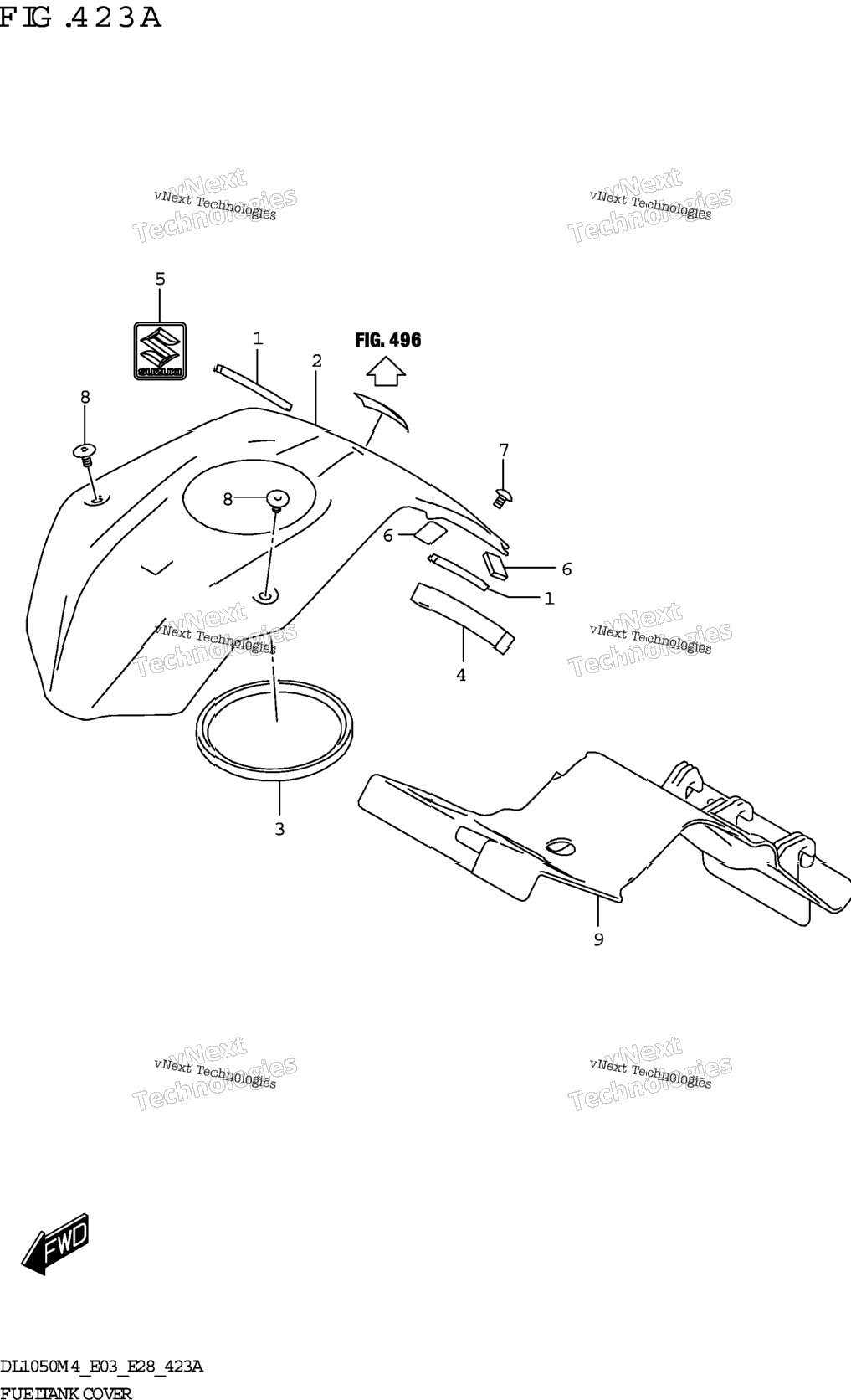 Fuel Tank Cover (Dl1050rr)