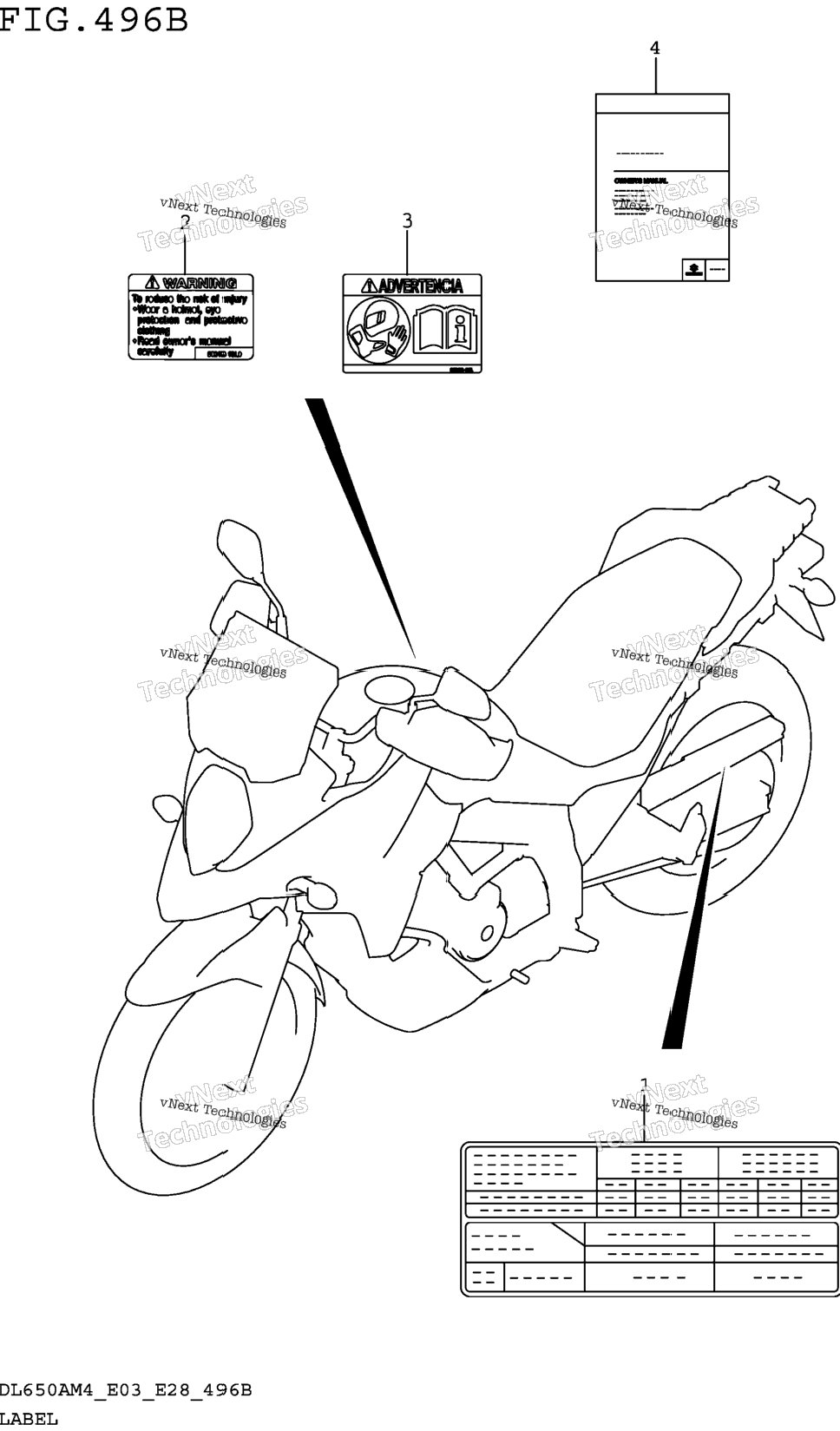 Label (Dl650am4 E28)