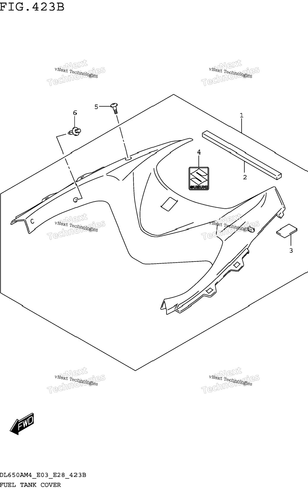 Fuel Tank Cover (Dl650am4 E28)