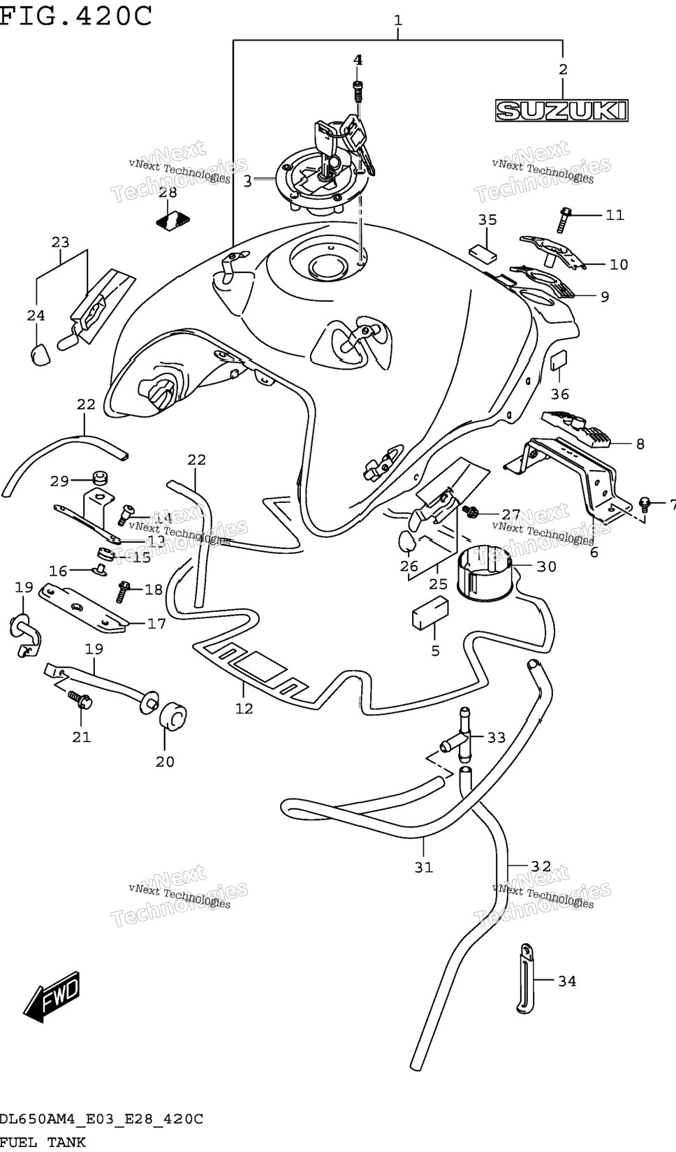 Fuel Tank (Dl650am4 E33)