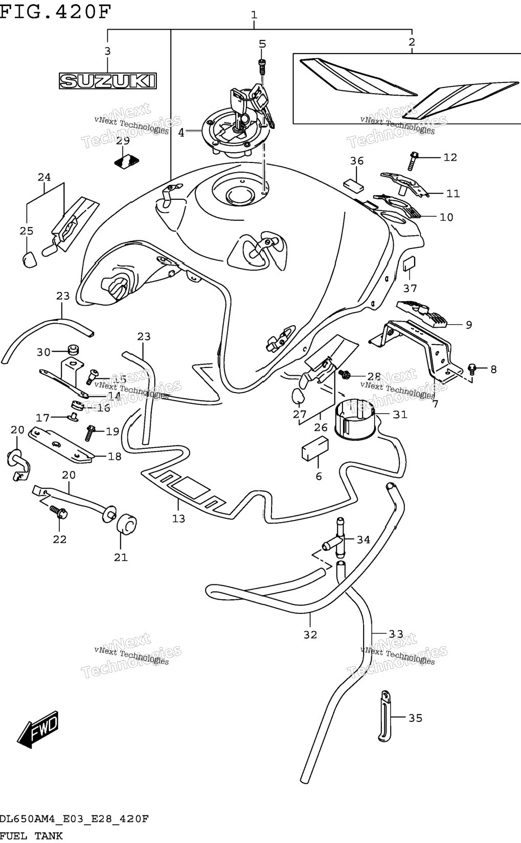 Fuel Tank (Dl650xam4 E33)