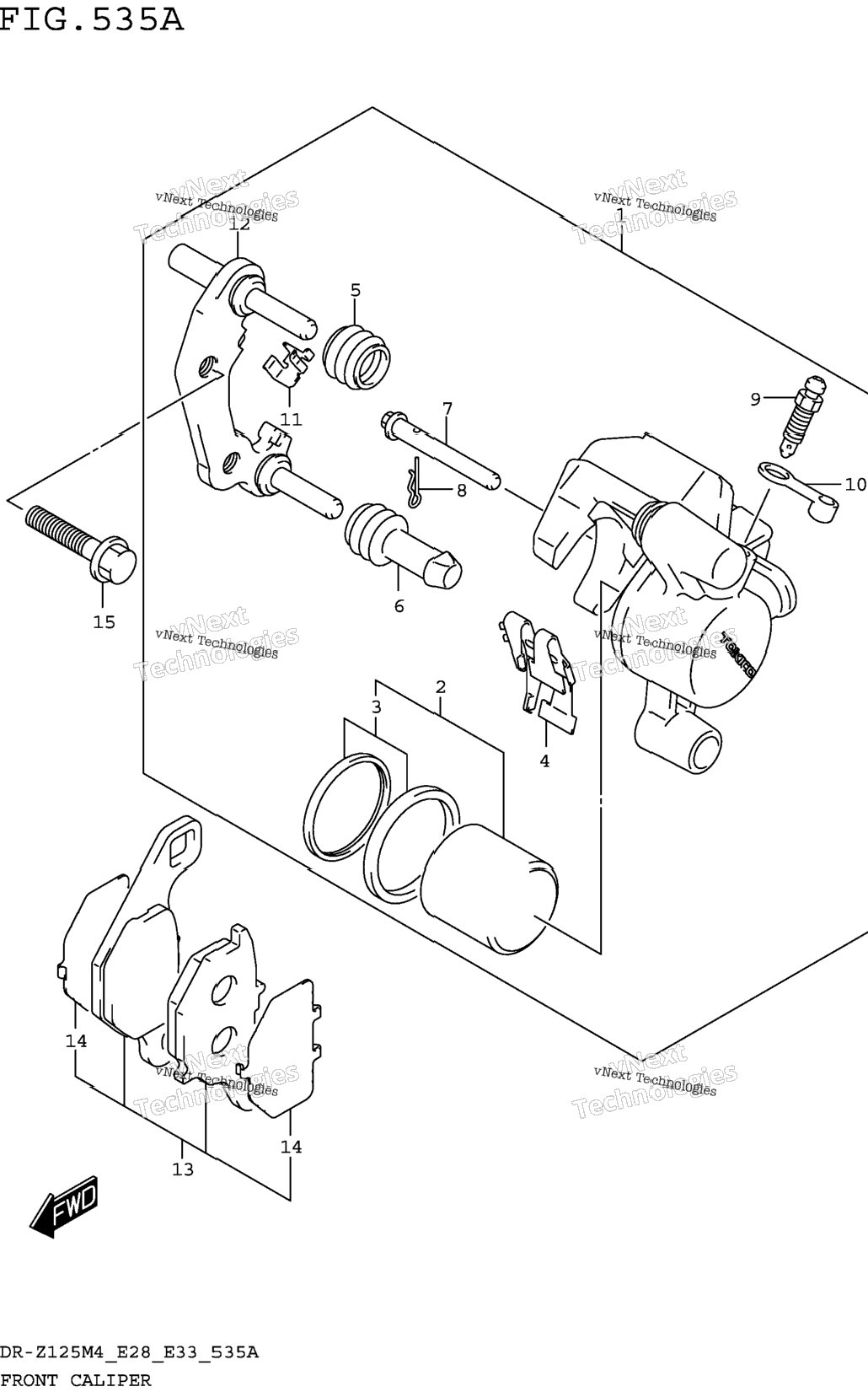 Front Caliper (Dr-Z125l)