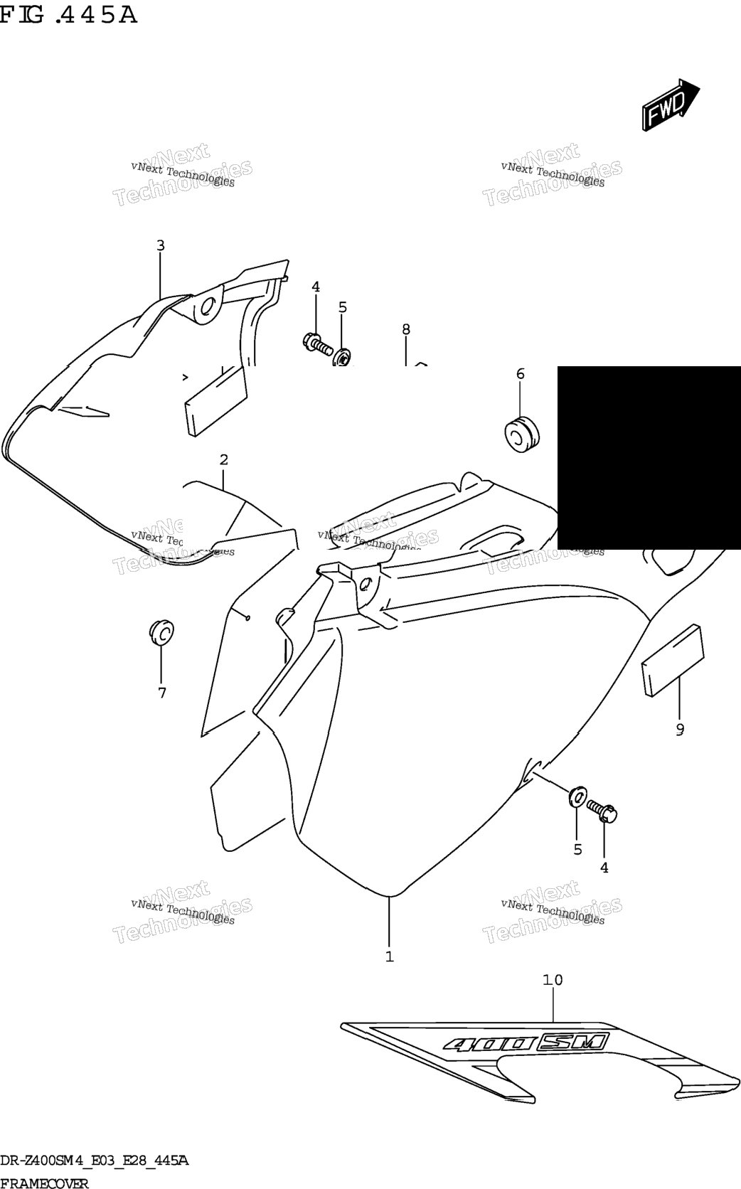 Frame Cover (Dr-Z400sm:(E03 E28))