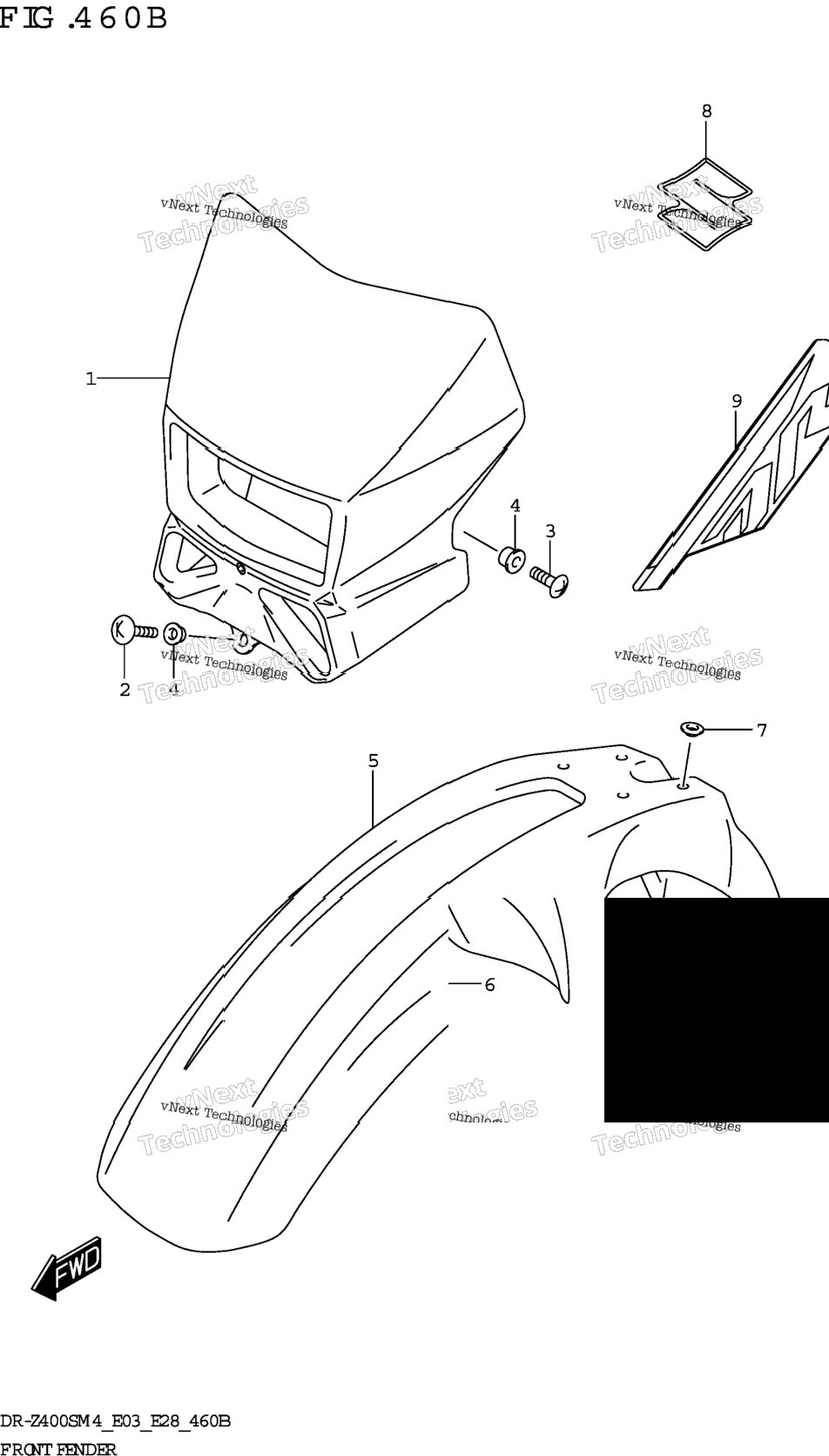 Front Fender (Dr-Z400s)