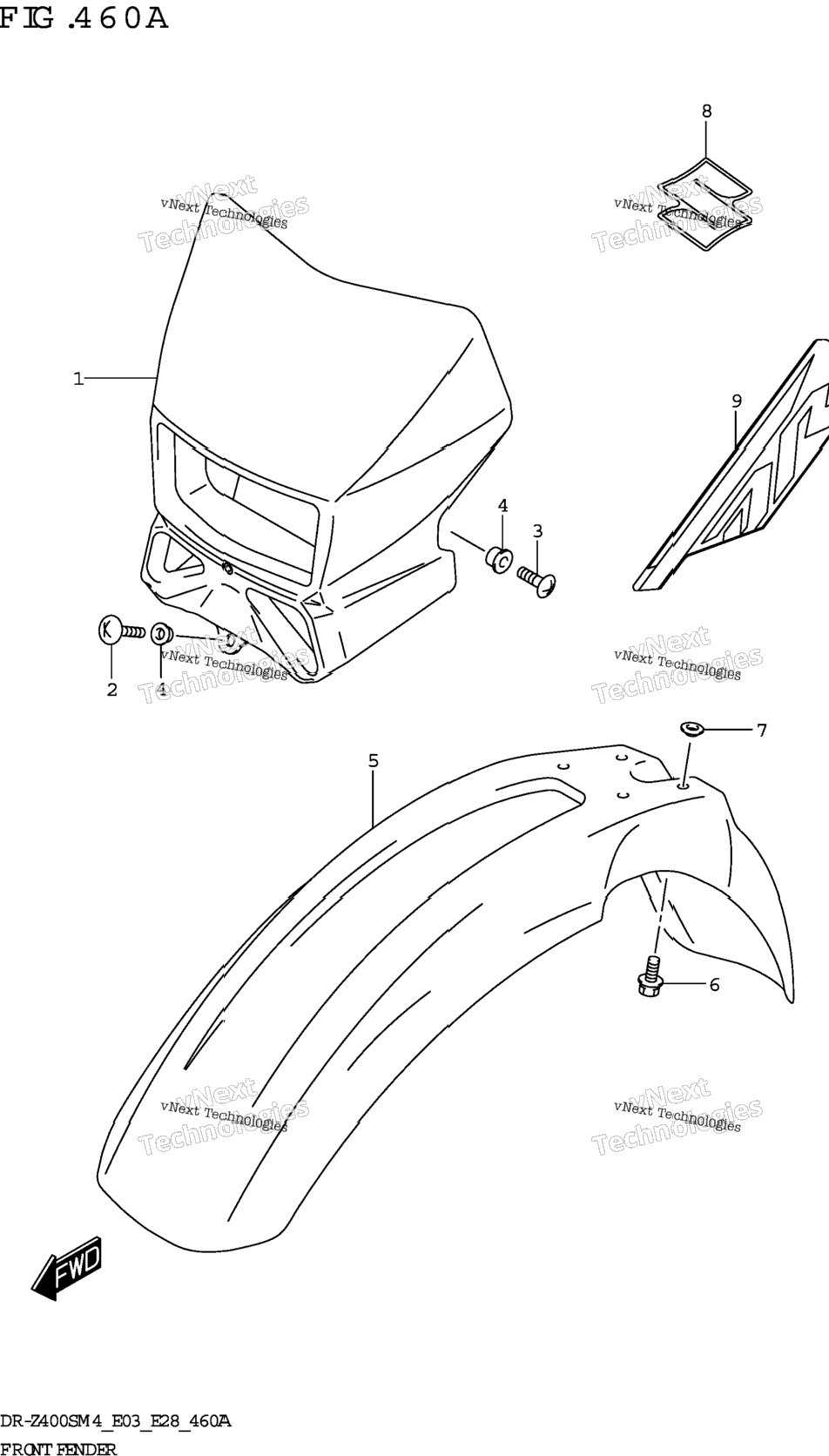 Front Fender (Dr-Z400sm)