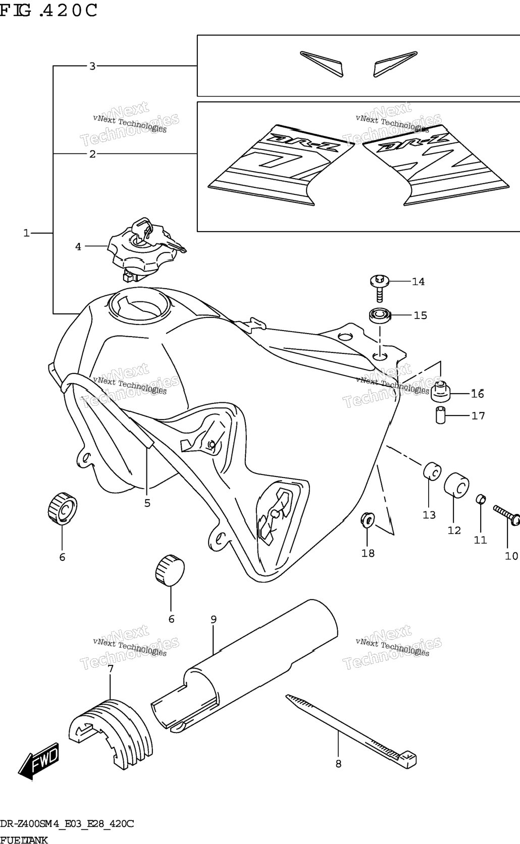 Fuel Tank (Dr-Z400sm:(E03 E28))(019:30H)