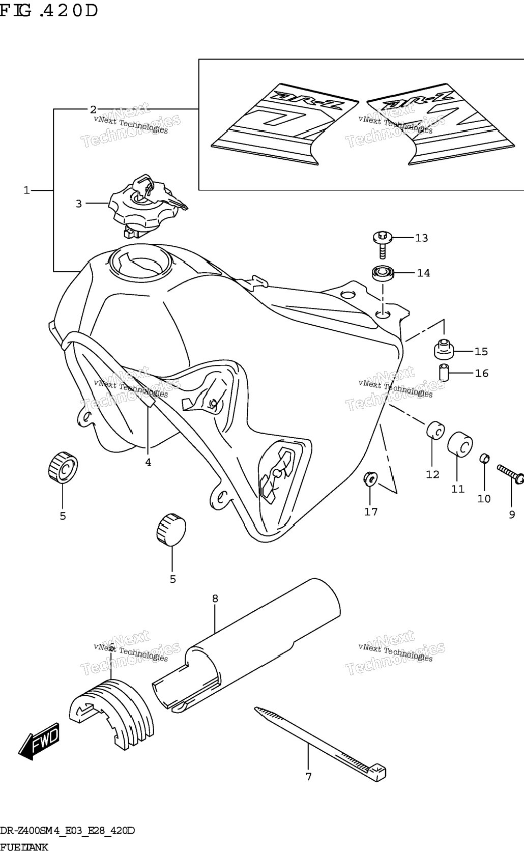 Fuel Tank (Dr-Z400sm:(E03 E28))(Cks)