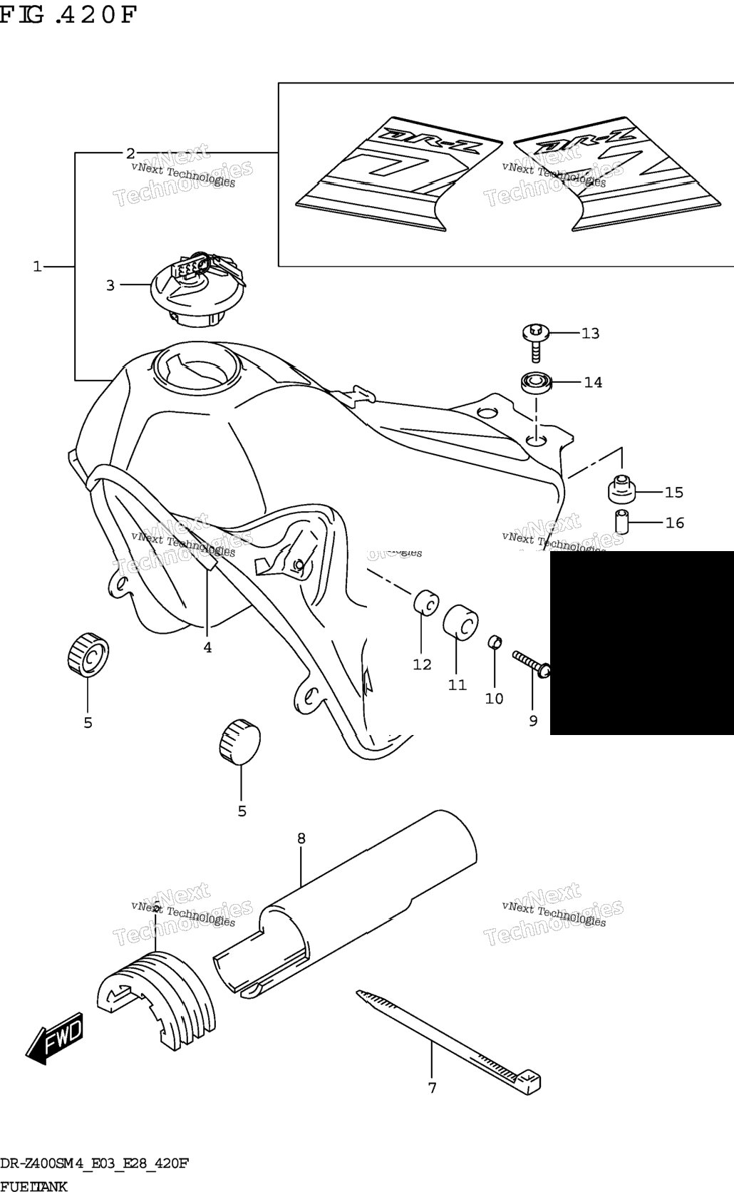 Fuel Tank (Dr-Z400sm:E33)(Cks)