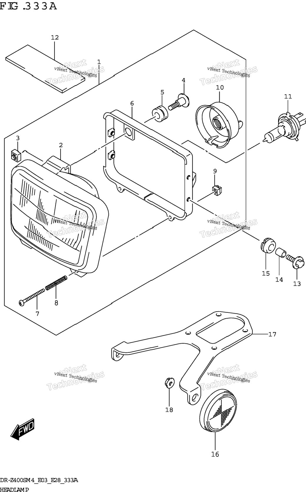 Headlamp (Dr-Z400s)