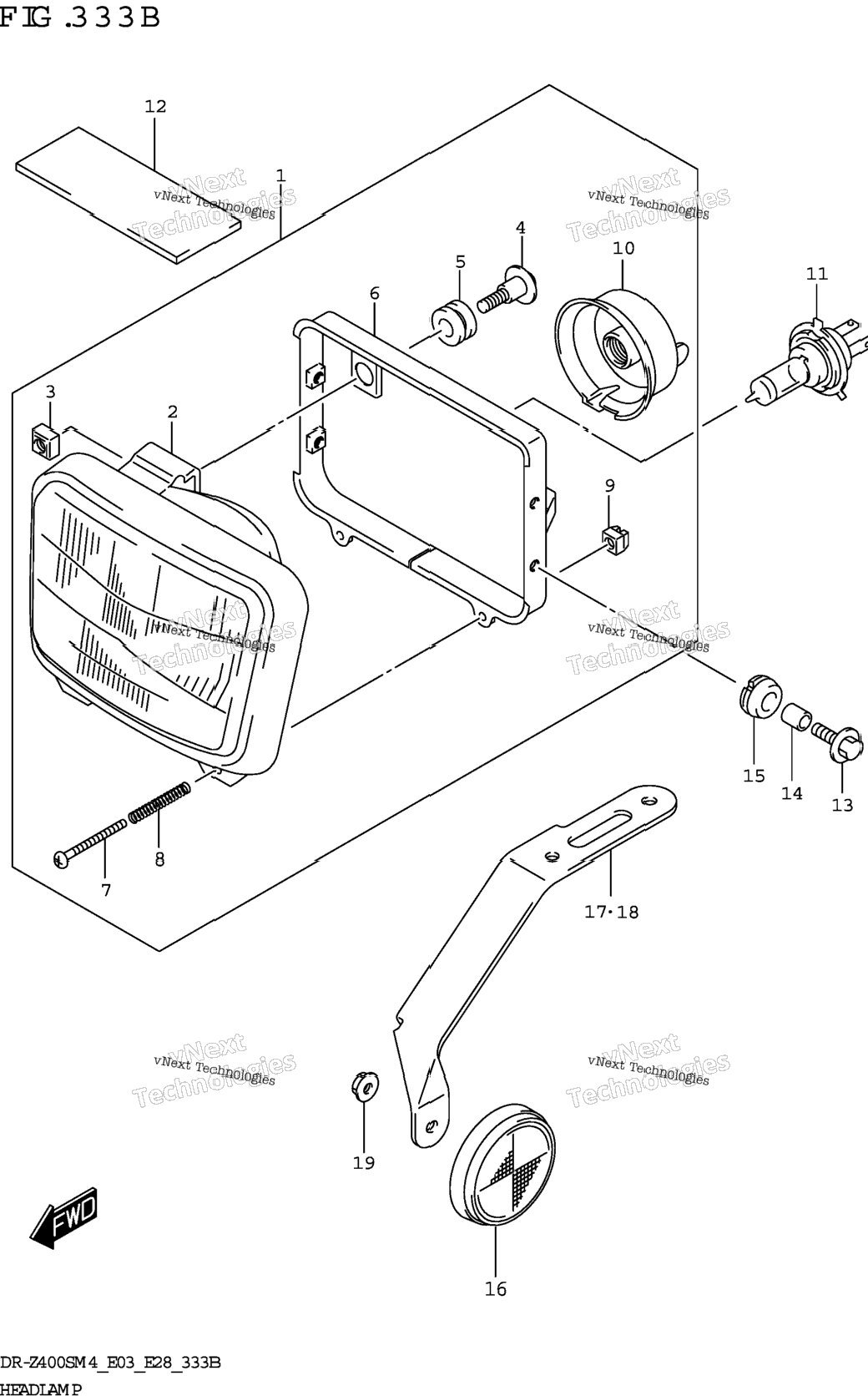 Headlamp (Dr-Z400sm)