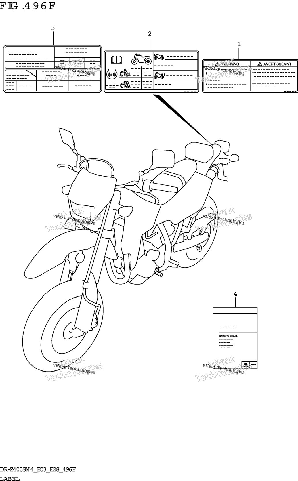 Label (Dr-Z400sm:E28)