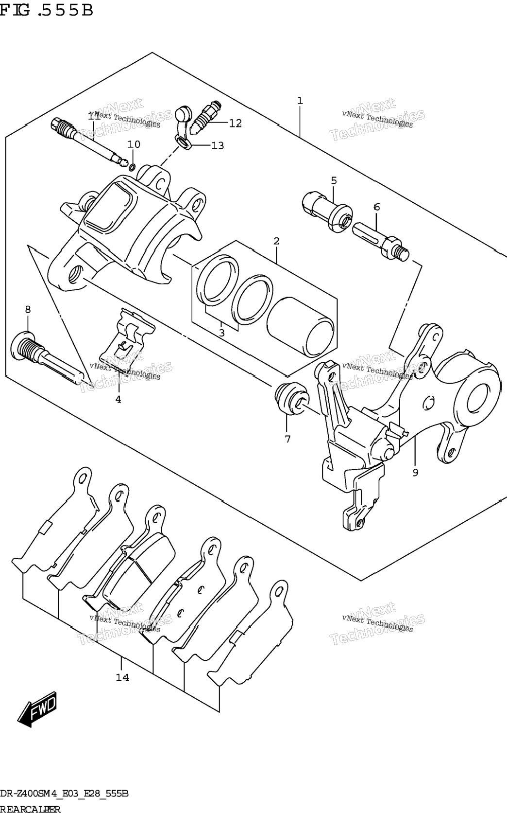 Rear Caliper (Dr-Z400sm)