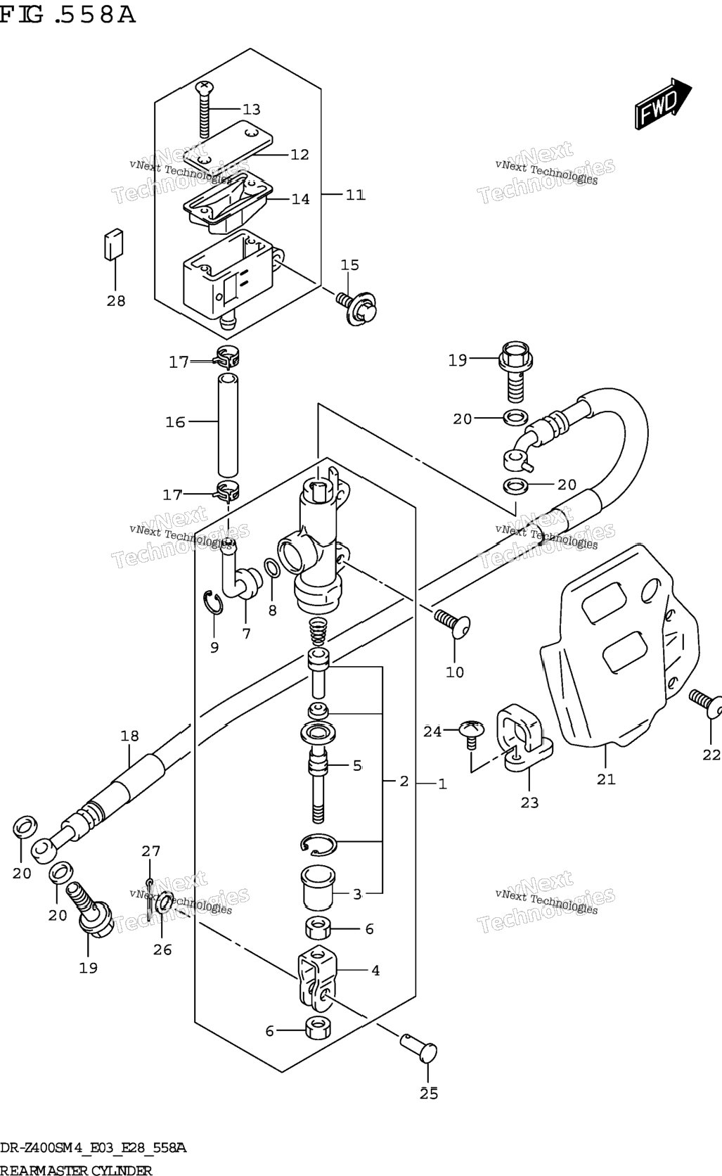 Rear Master Cylinder (Dr-Z400s)