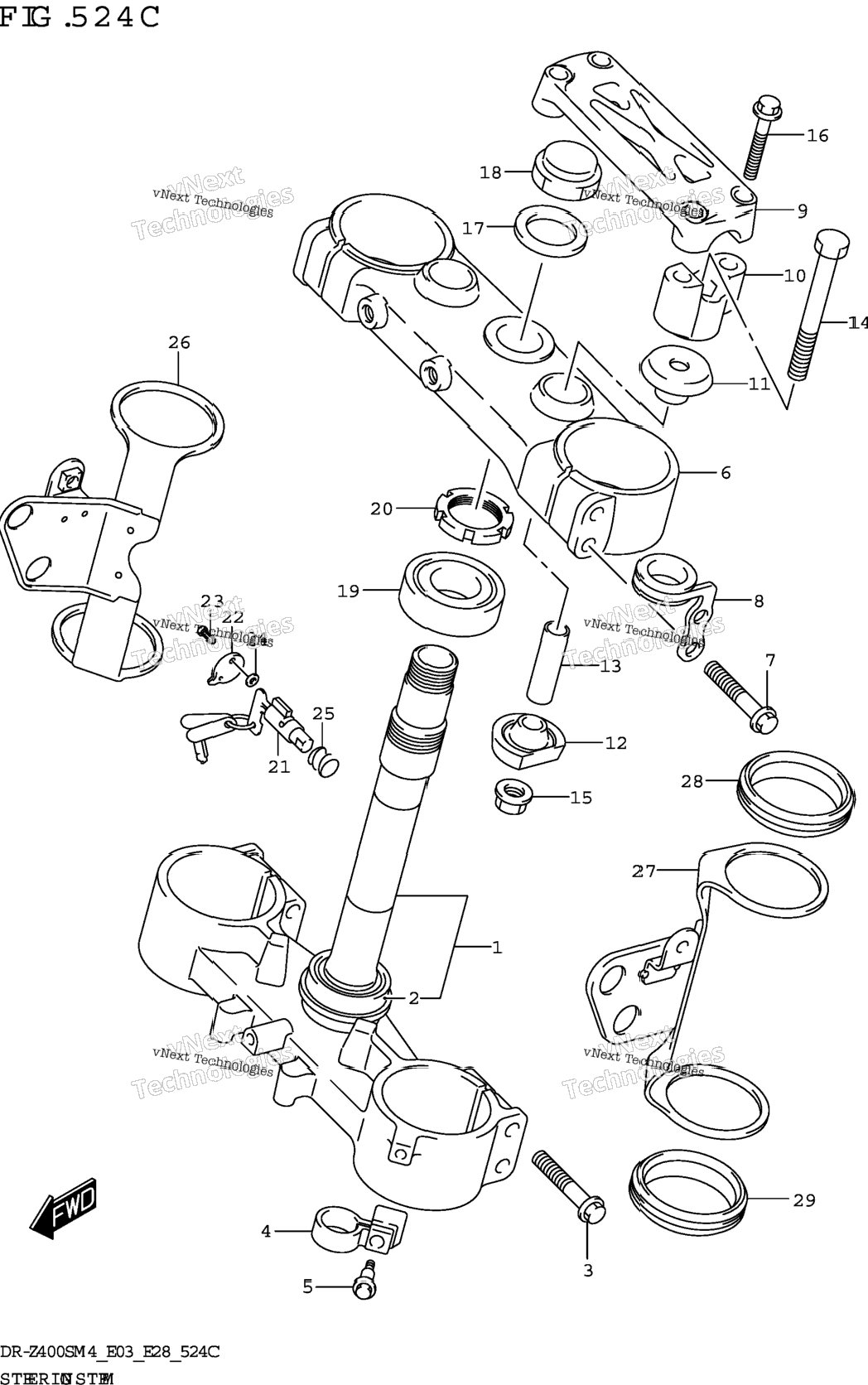 Steering Stem (Dr-Z400sm)