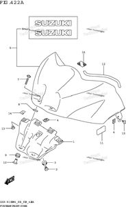 Нажмите для увеличения Fuel Tank Front Cover (Gsx-R1000a,Gsx-R1000ra:E03,E28)