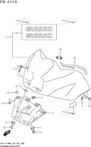 Нажмите для увеличения Fuel Tank Front Cover (Gsx-R1000rza:(E03,E28))