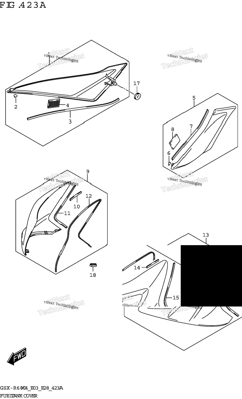 Fuel Tank Cover (Gsx-R600)