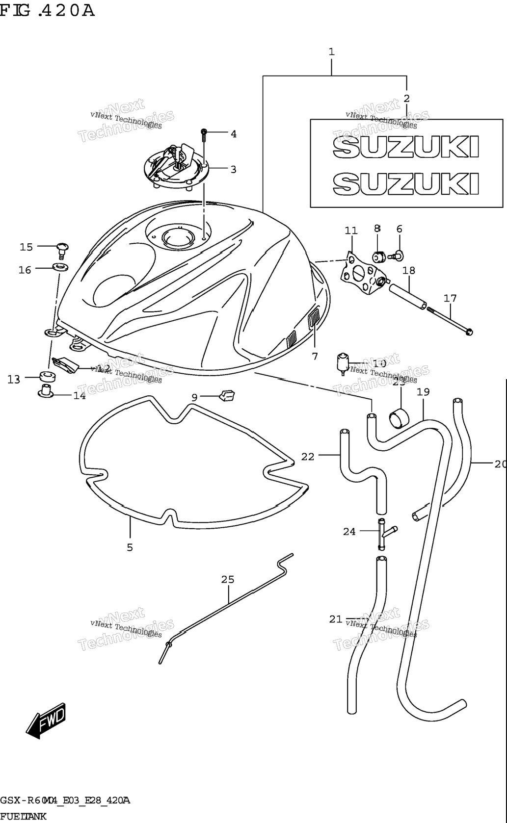Fuel Tank (Gsx-R600:(E03,E28))