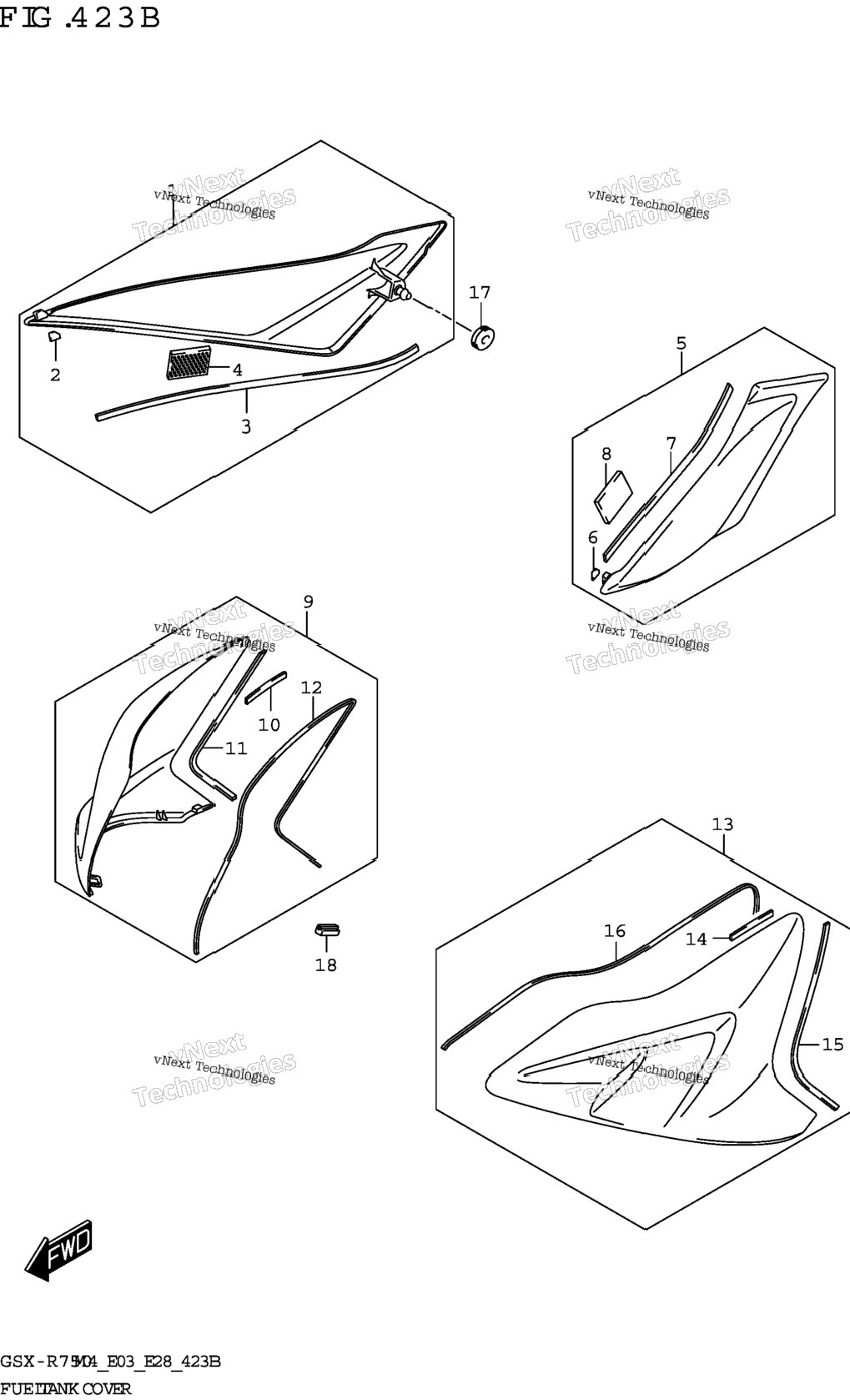 Fuel Tank Cover (Gsx-R750:E33)