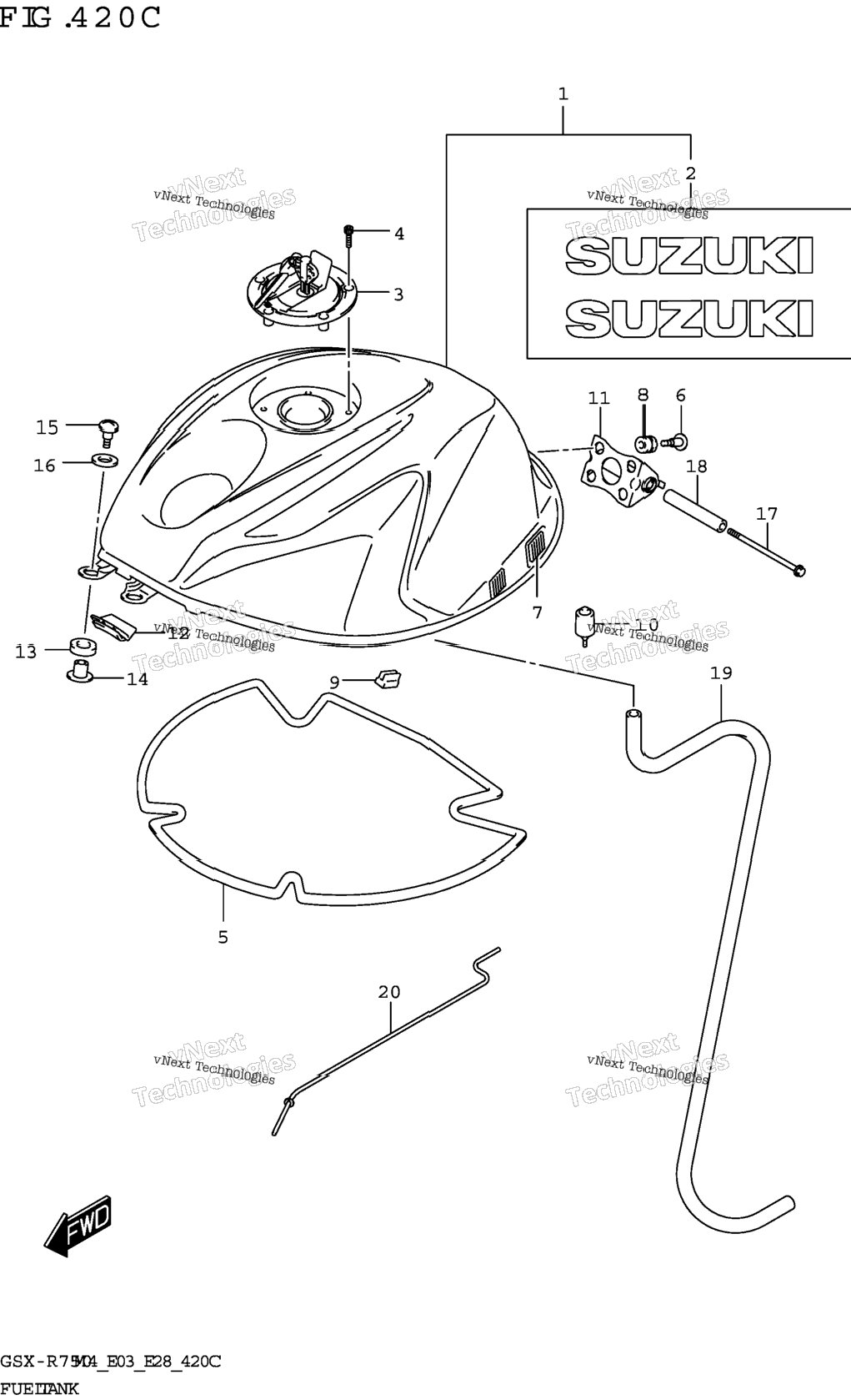 Fuel Tank (Gsx-R750:E33)