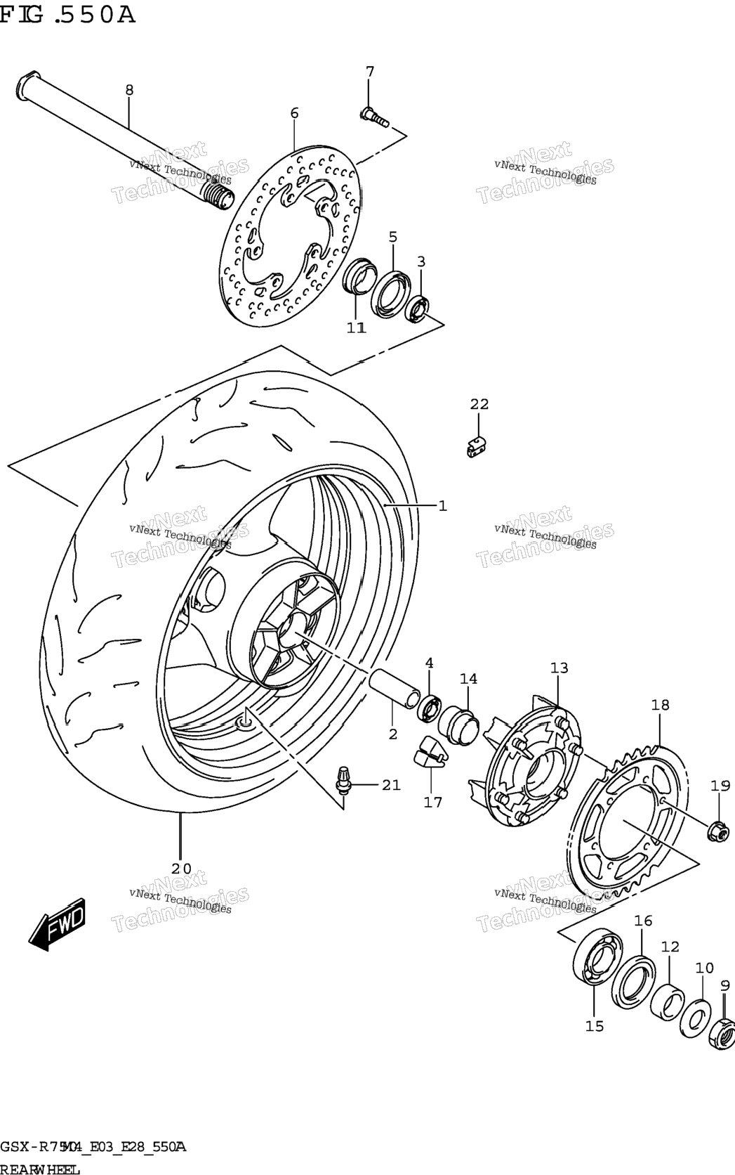 Rear Wheel (Gsx-R750z)