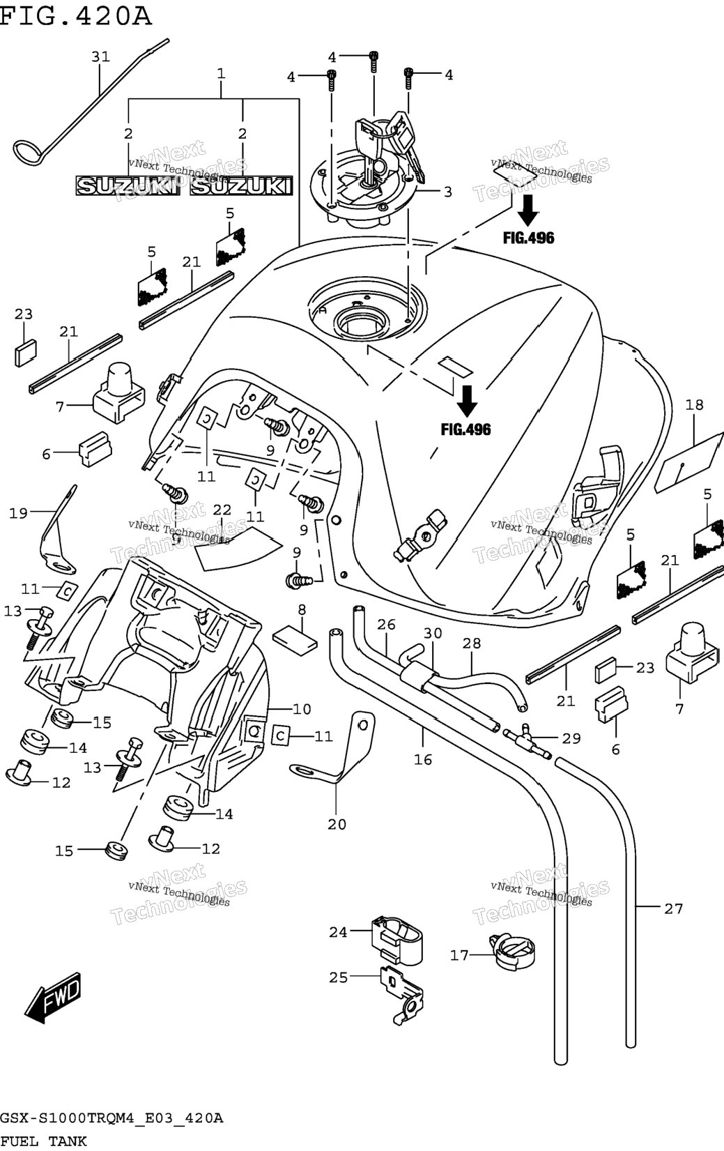 Fuel Tank (Gsx-S1000trqm4 E03)