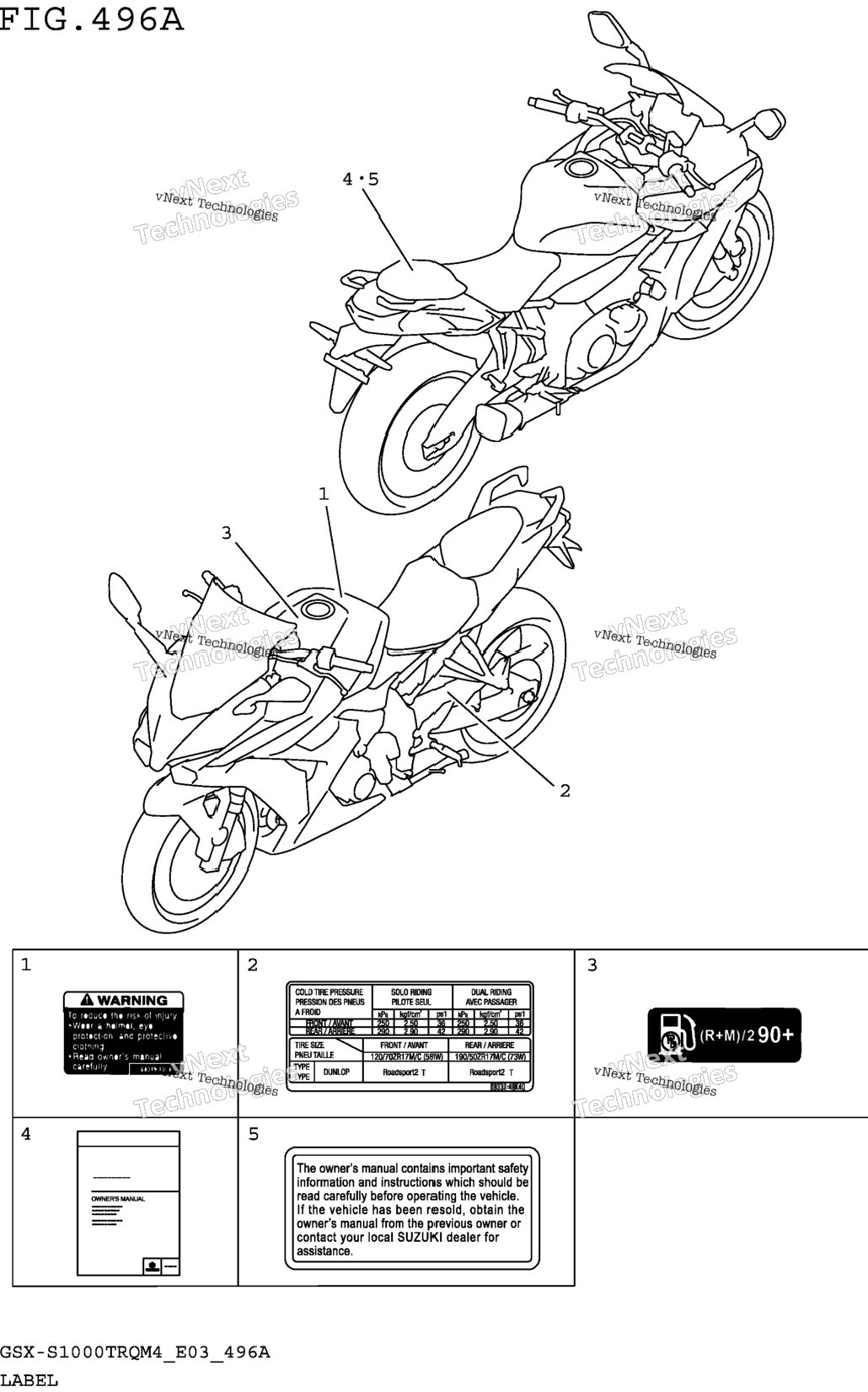Label (Gsx-S1000trqm4 E03)