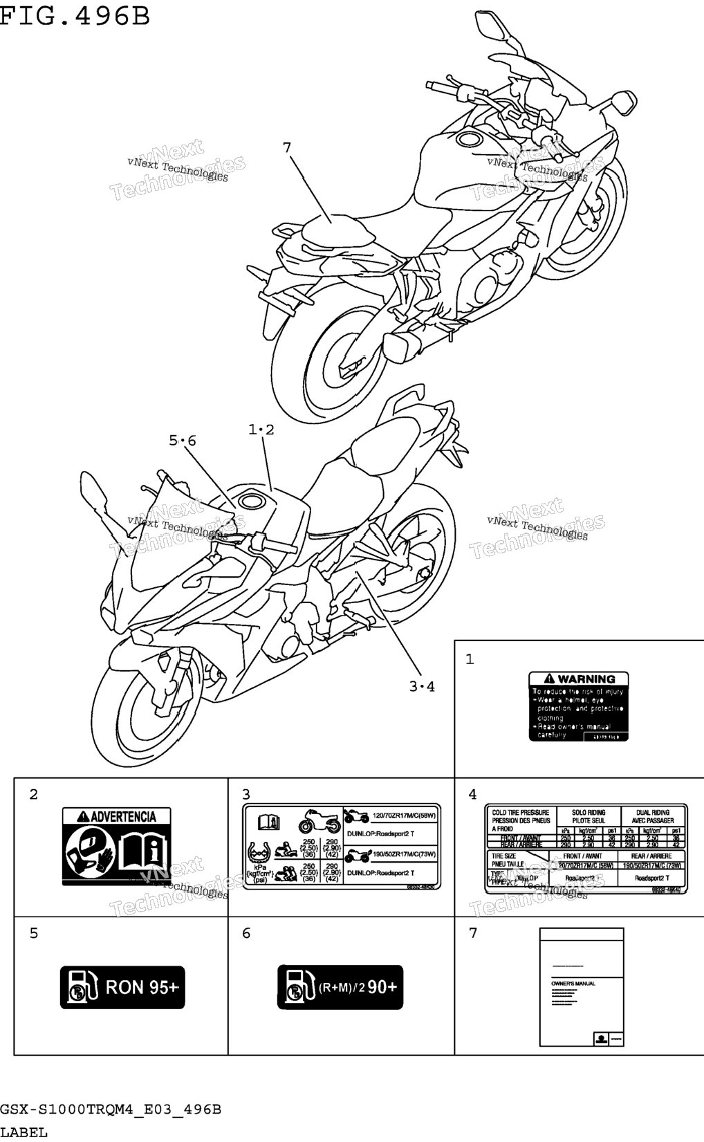 Label (Gsx-S1000trqm4 E28)
