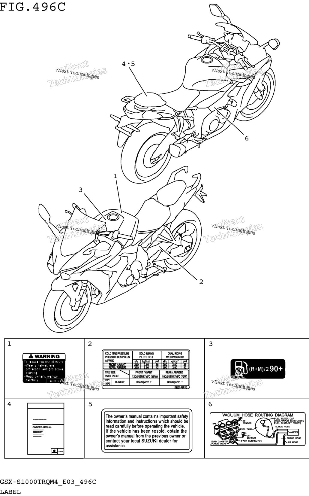 Label (Gsx-S1000trqm4 E33)