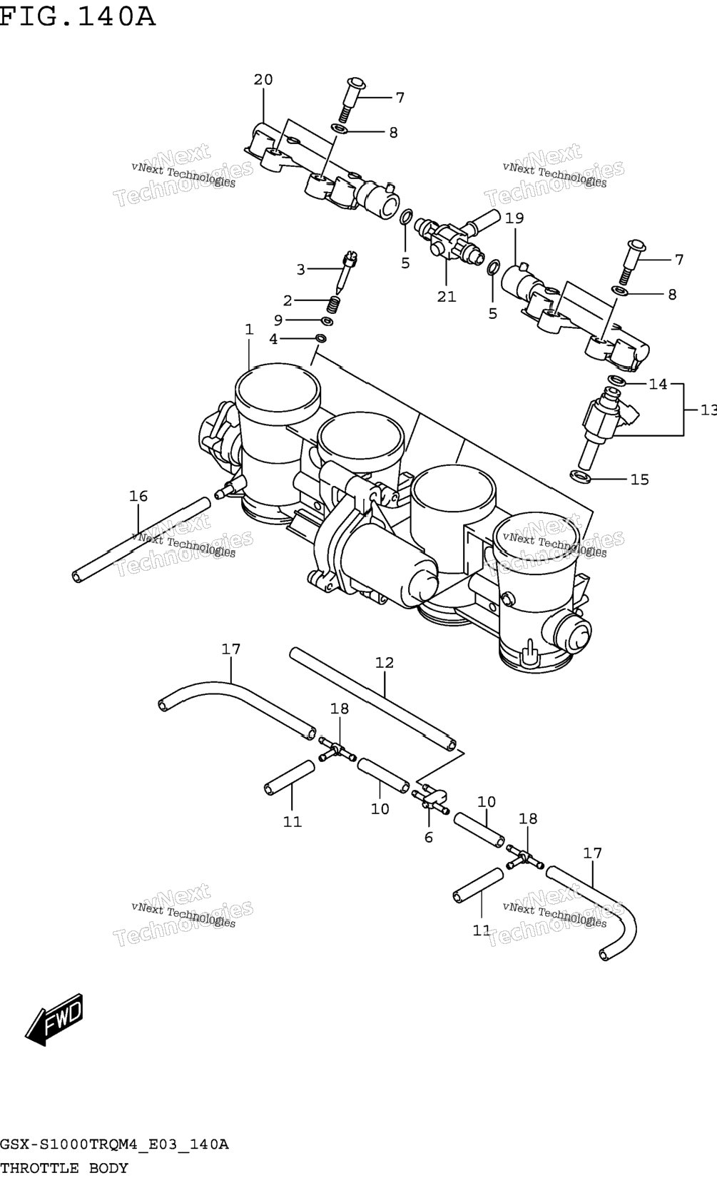 Throttle Body (Gsx-S1000trqm4 E03)