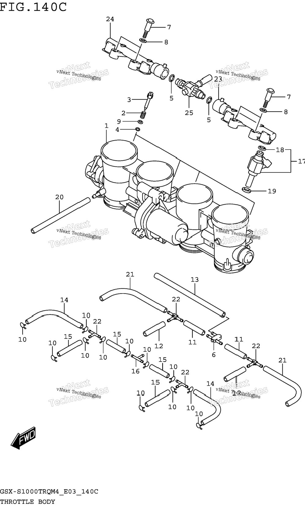 Throttle Body (Gsx-S1000trqm4 E33)