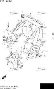 Нажмите для увеличения Fuel Tank Front Cover (Gsx-S1000trqm4 E33)