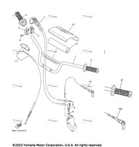 Нажмите для увеличения Steering Handle Cable