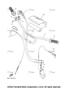 Нажмите для увеличения Steering Handle Cable