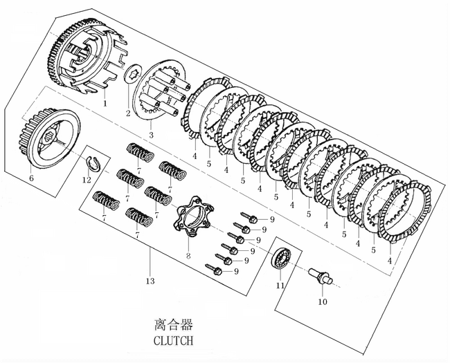 离合器总成 CLUTCH ASSY