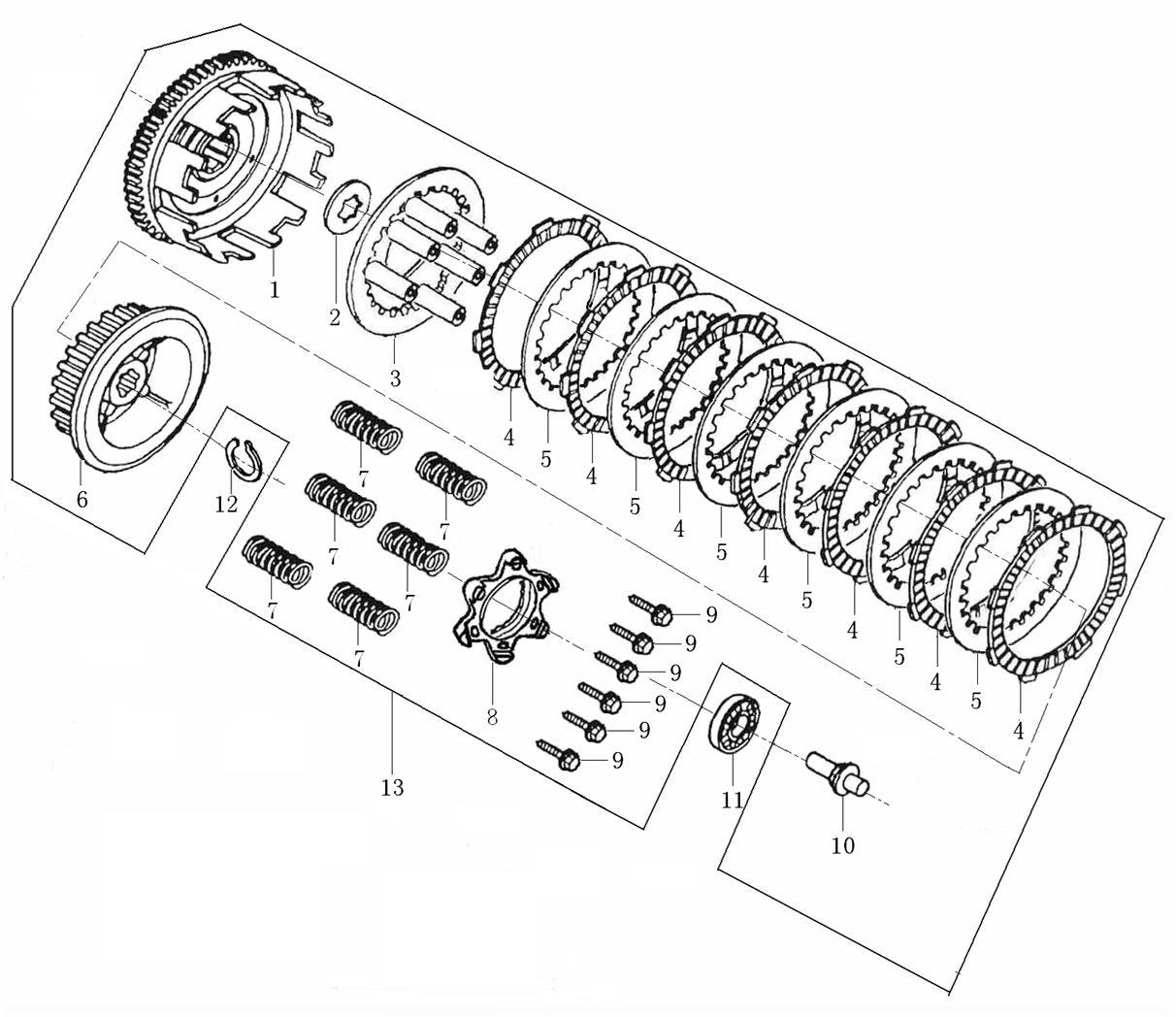 Нажмите для увеличения 离合器总成 CLUTCH ASSY